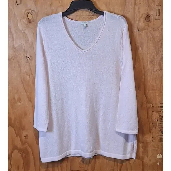 Talbots Sweater Women's XL Pink Lightweight Spring Summer Classic Preppy Retro - Picture 1 of 7